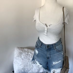 Button down bodysuit.